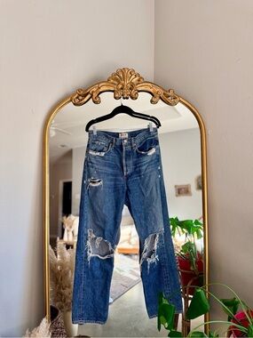 Agolde distressed straight leg jeans size 28